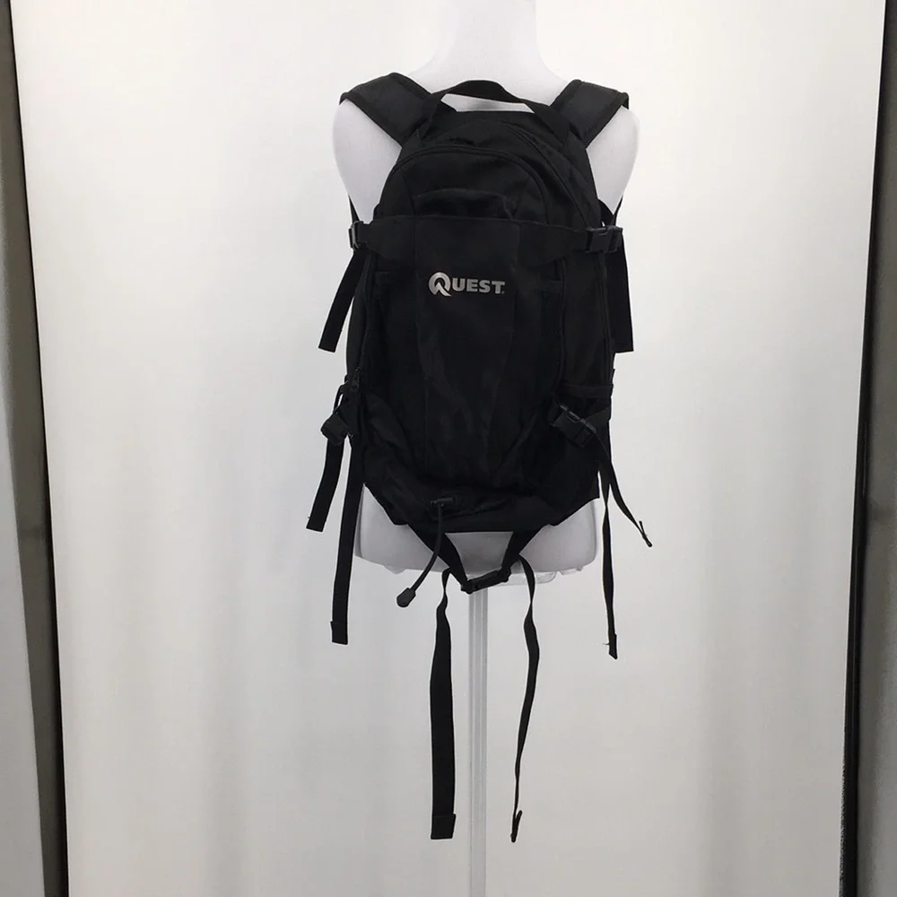 Quest‎ Rio Black Backpack Unisex Organizer Bag Purse Hiking